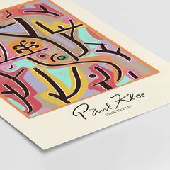 Paul Klee Park Bei Lu Colorful Abstract Landscape Poster Art Print featuring vibrant colors and stylized shapes.