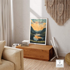 Peak District National Park Wall Art showcasing serene landscapes and nature beauty in home decor.