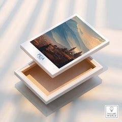 Peja Kosovo Mountain Town Art Print | Rugova Valley Panorama Poster in a decorative box.