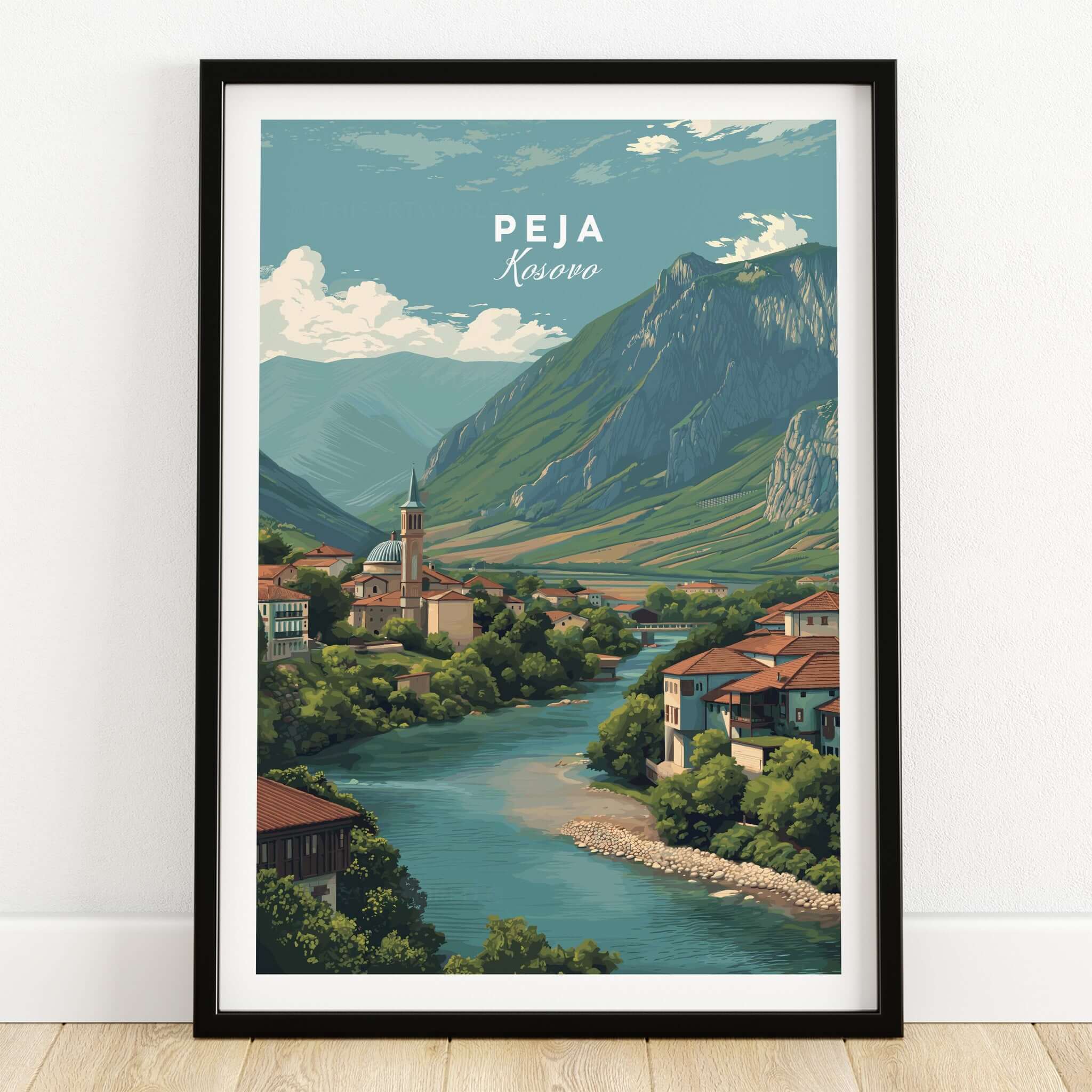 Peja Rugova Gorge Canvas Print | Balkan Landscape Decor featuring a picturesque view of the Peja region.