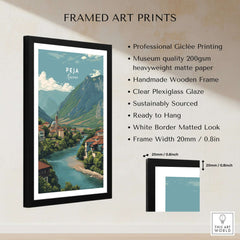 Peja Rugova Gorge Canvas Print | Balkan Landscape Decor framed art print showcasing the beauty of nature.