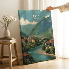 Peja Rugova Gorge Canvas Print | Balkan Landscape Decor featuring stunning landscape art showcasing Peja, Kosovo.
