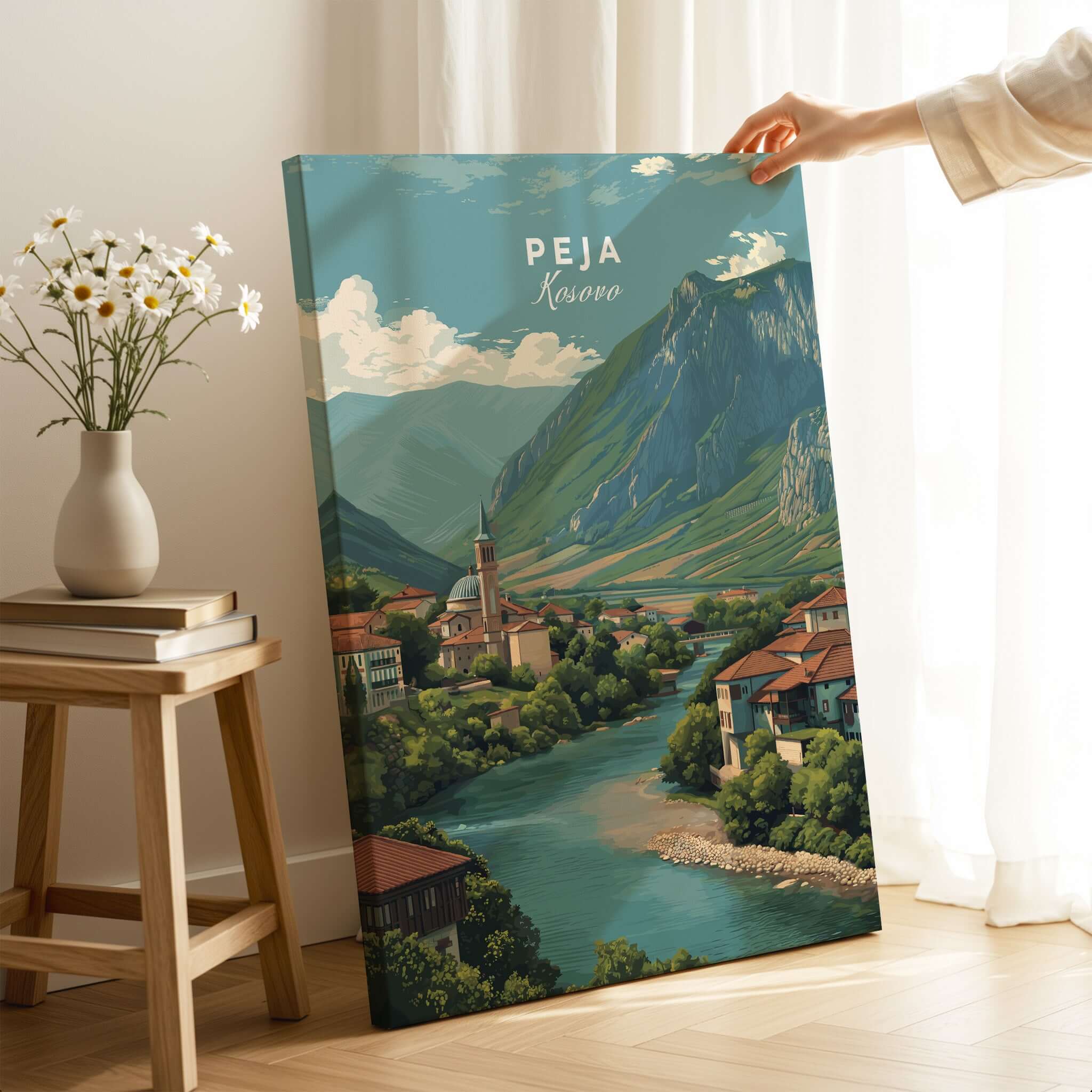 Peja Rugova Gorge Canvas Print | Balkan Landscape Decor featuring stunning landscape art showcasing Peja, Kosovo.