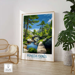 Peneda-Gerês Portugal Art Print | National Park Nature Poster depicting serene landscapes and lush greenery.