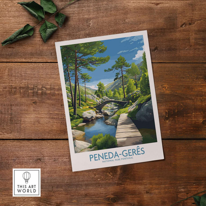 Peneda-Gerês Portugal Art Print | National Park Nature Poster showcasing lush landscapes and serene nature.