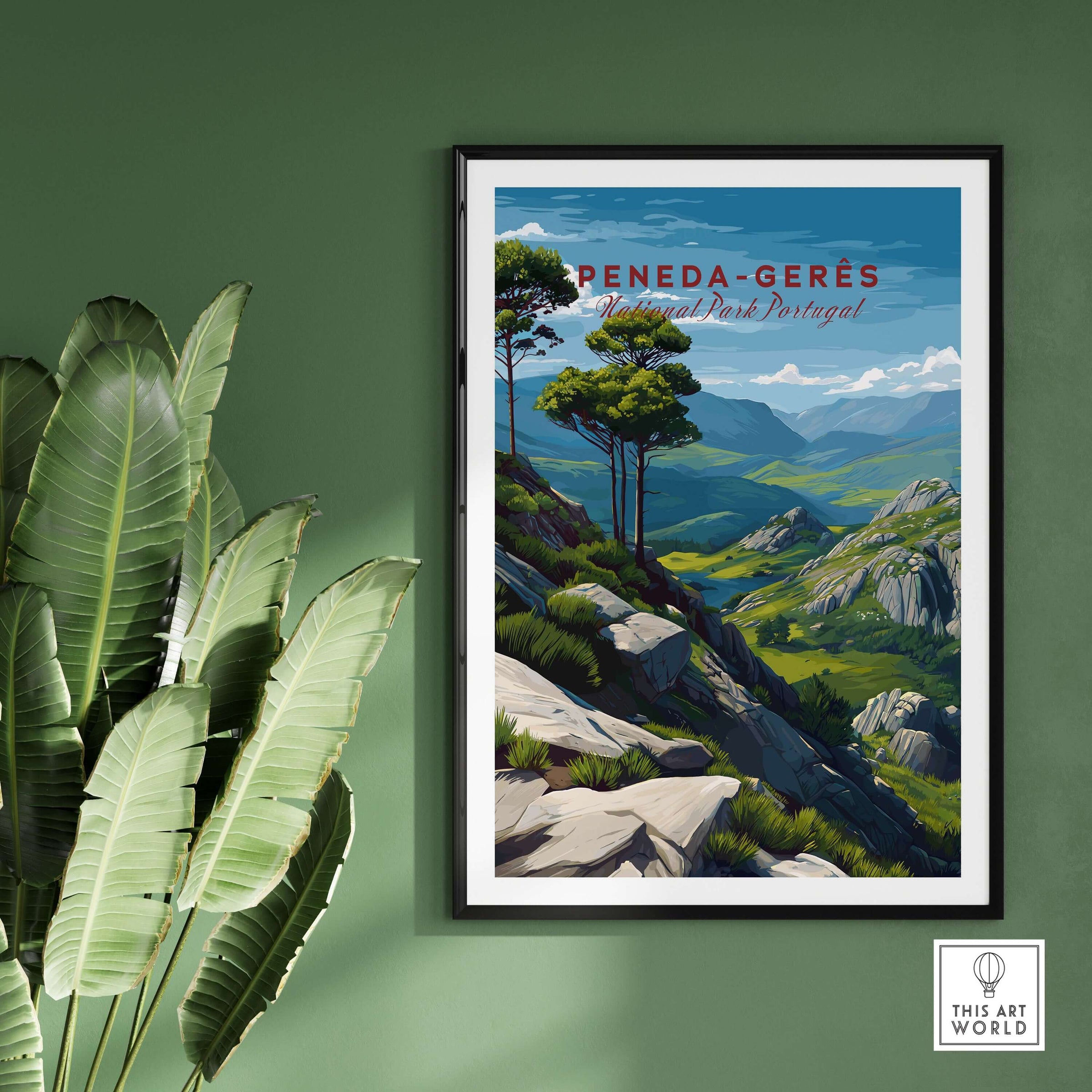Peneda-Gerês Portugal Serra do Gerês View Print | Nature Park Wall Decor featuring stunning mountain vistas.