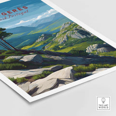 Peneda-Gerês Portugal Serra do Gerês View Print | Nature Park Wall Decor showcasing stunning mountainous landscapes.