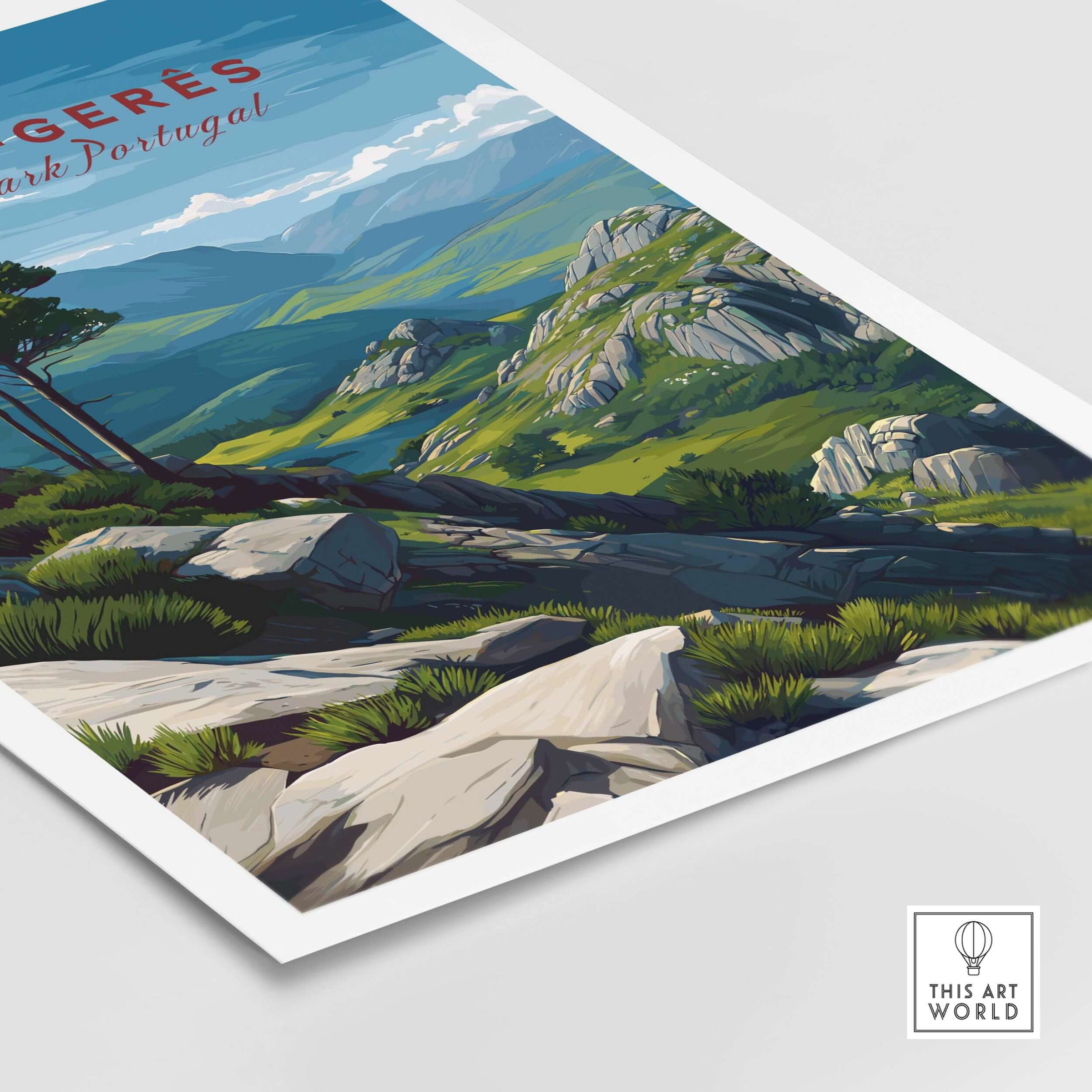 Peneda-Gerês Portugal Serra do Gerês View Print | Nature Park Wall Decor showcasing stunning mountainous landscapes.