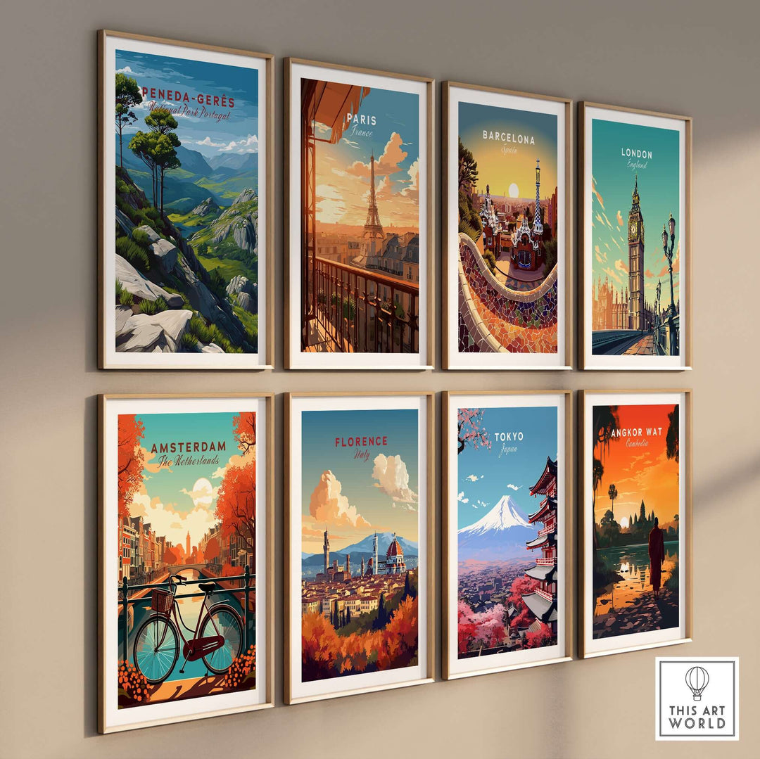 Peneda-Gerês Portugal Serra do Gerês View Print | Nature Park Wall Decor showcased among other city prints.