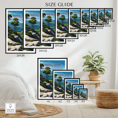 Peneda-Gerês Portugal Serra do Gerês View Print | Nature Park Wall Decor size guide for various frame options