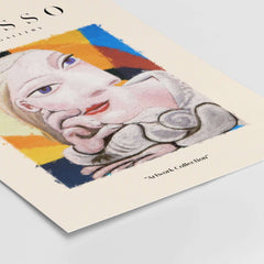 Picasso Blonde Woman Abstract Portrait Print Cubist Style Poster Artwork Collection with bold colors and abstract design.