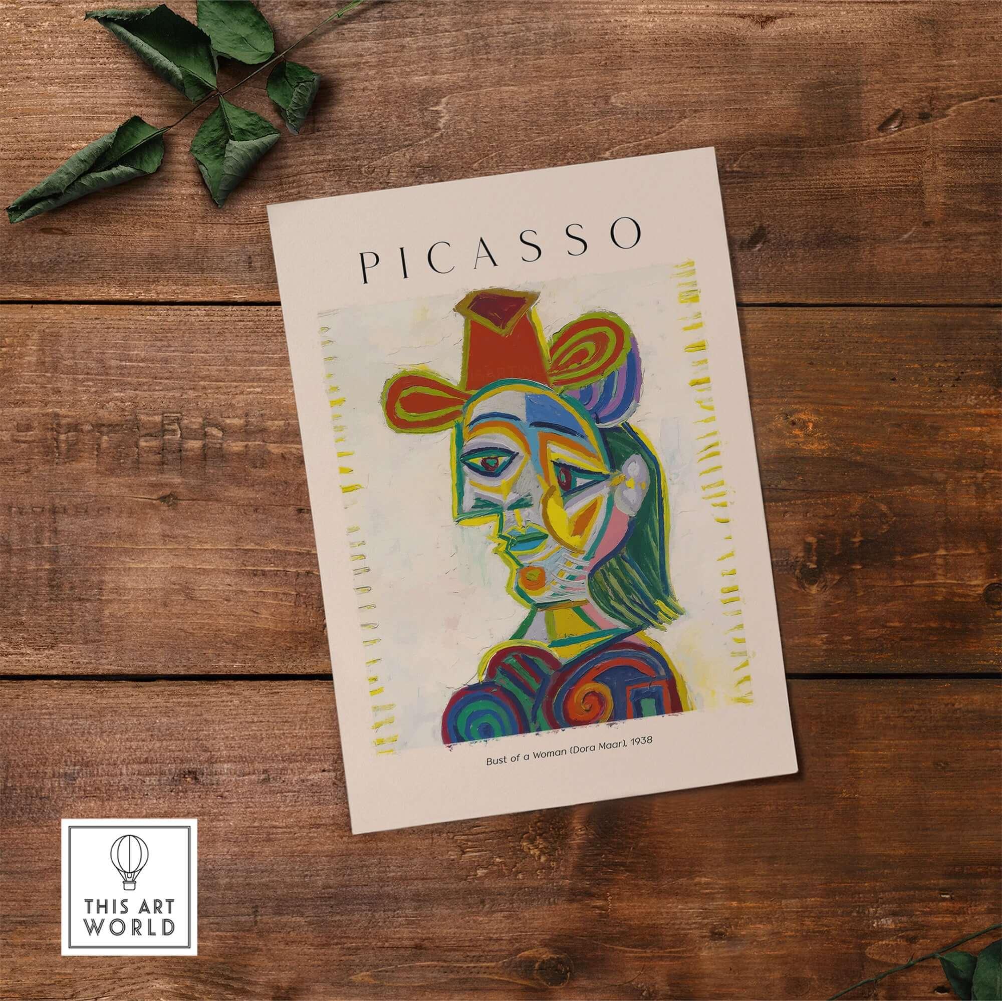 Dora Maar Bust Picasso Art Print - Colorful Cubist Poster – This