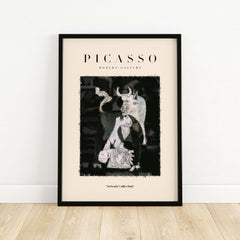 Picasso Guernica Inspired Bull Mother Figure Art Print Abstract Black White Poster Collection