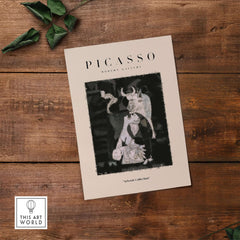 Picasso Guernica Inspired Bull Mother Figure Art Print Abstract Black White Poster Collection
