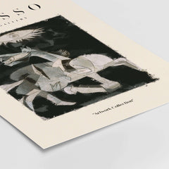 Picasso Guernica Inspired Horse Figure Art Print Abstract Black White Poster Artwork Collection