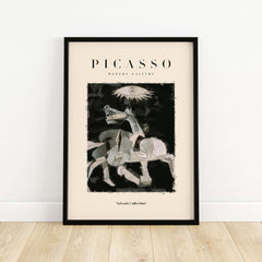 Picasso Guernica Inspired Horse Figure Art Print Abstract Black White Poster Artwork Collection