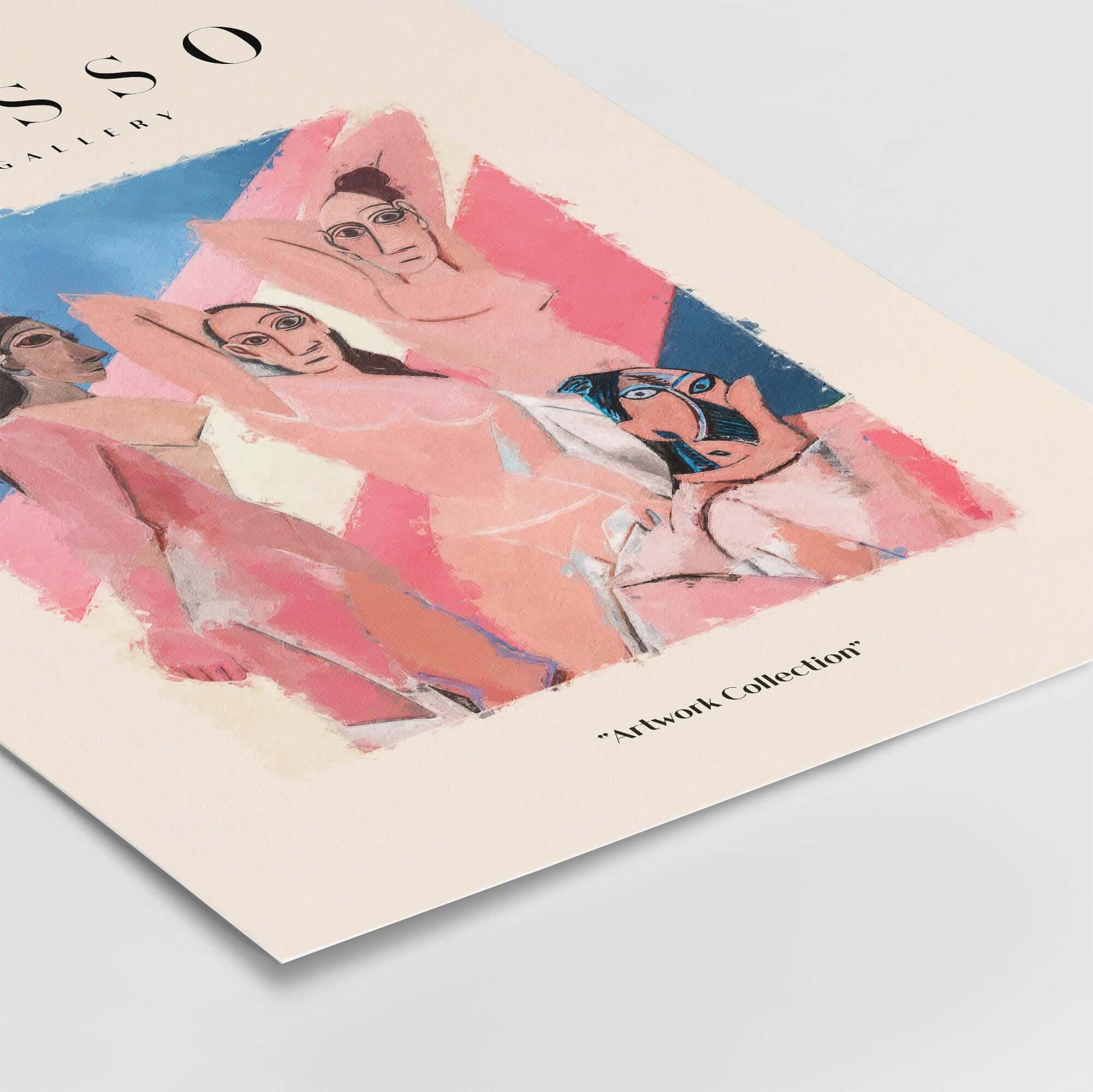 Picasso Les Demoiselles d Avignon Inspired Art Print Abstract Figures Poster Artwork Collection showcasing abstract female figures.