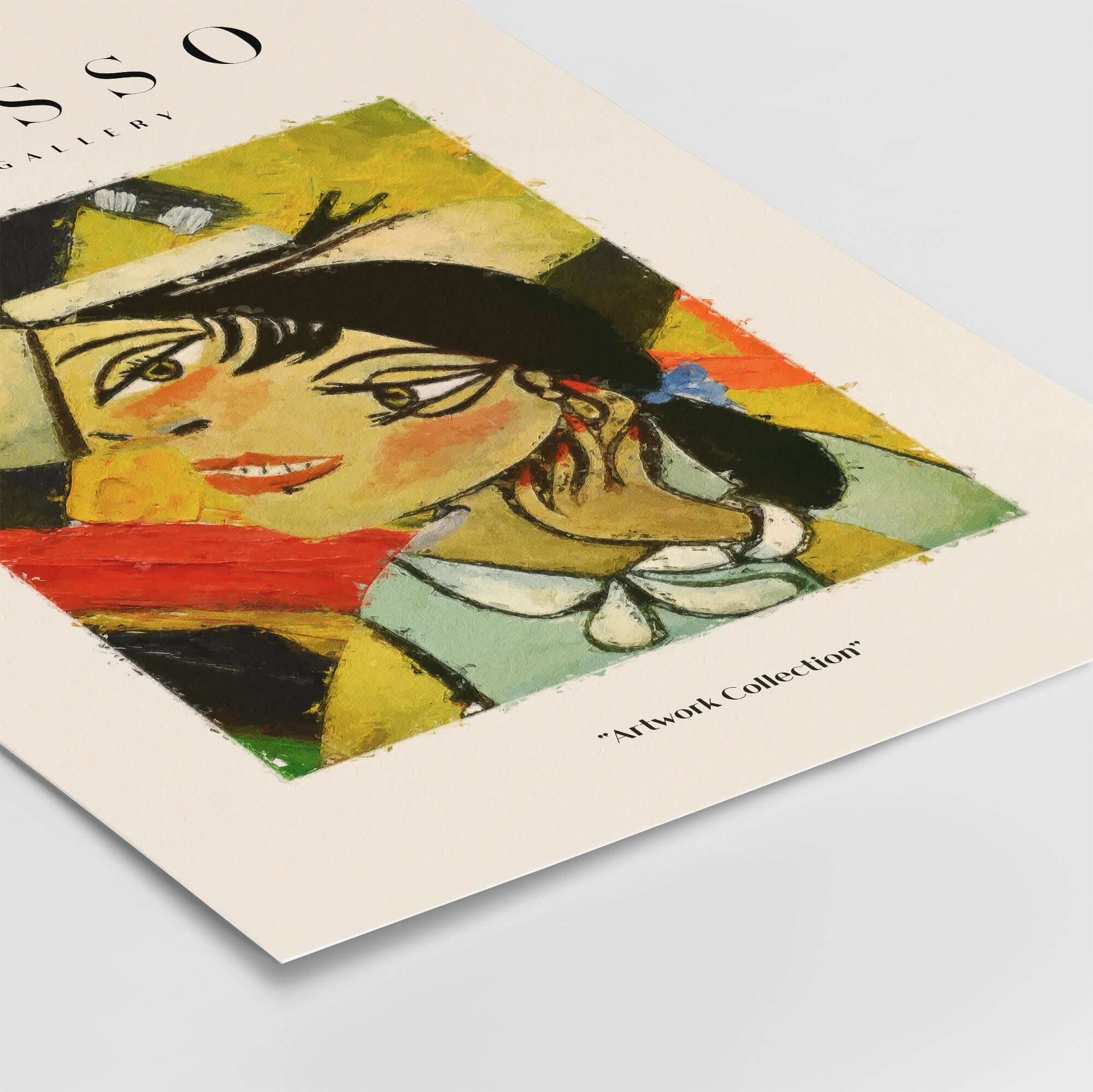 Picasso Smiling Woman Abstract Portrait Poster Cubist Style Artwork Print Modern Gallery