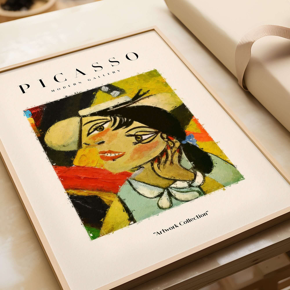 Picasso Smiling Woman Abstract Portrait Poster Cubist Style Artwork Print Modern Gallery