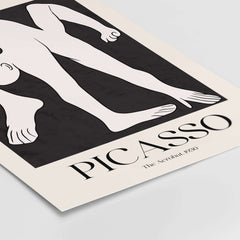 Picasso The Acrobat 1930 Black White Figure Poster Minimalist Art Print Wall Decor featuring a stylized figure in black and white.