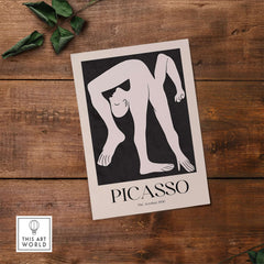 Picasso The Acrobat 1930 Black White Figure Poster Minimalist Art Print Wall Decor