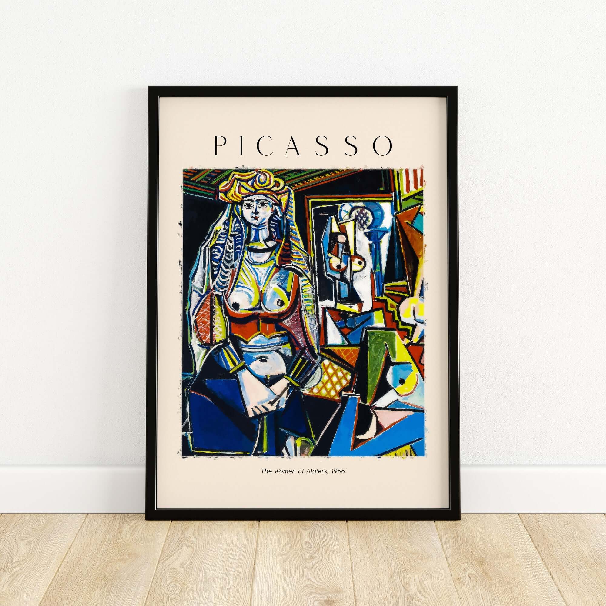 Picasso The Women of Algiers 1955 Art Print Famous Cubist Painting Poster Wall Art framed print