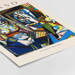 Picasso The Women of Algiers 1955 Art Print Famous Cubist Painting Poster Wall Art featuring vibrant colors and fragmented perspectives.