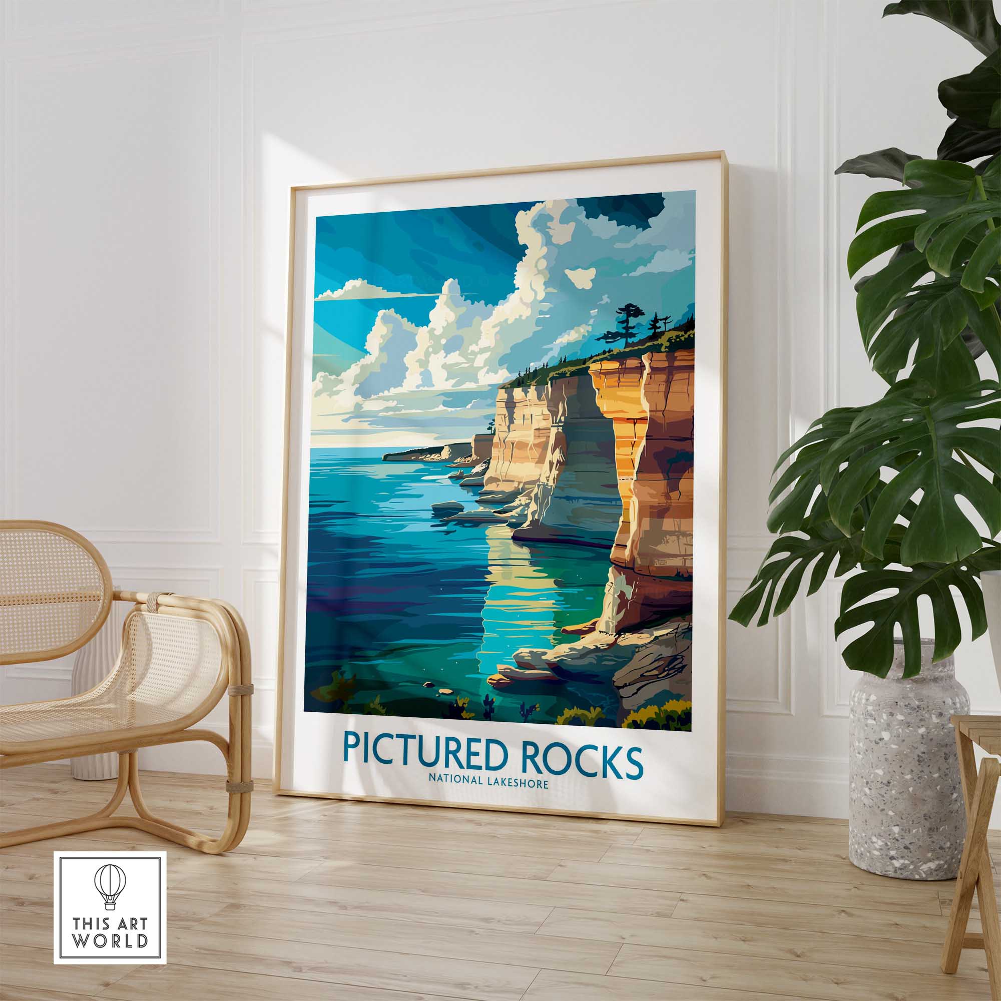 Pictured Rocks Travel Poster-This Art World
