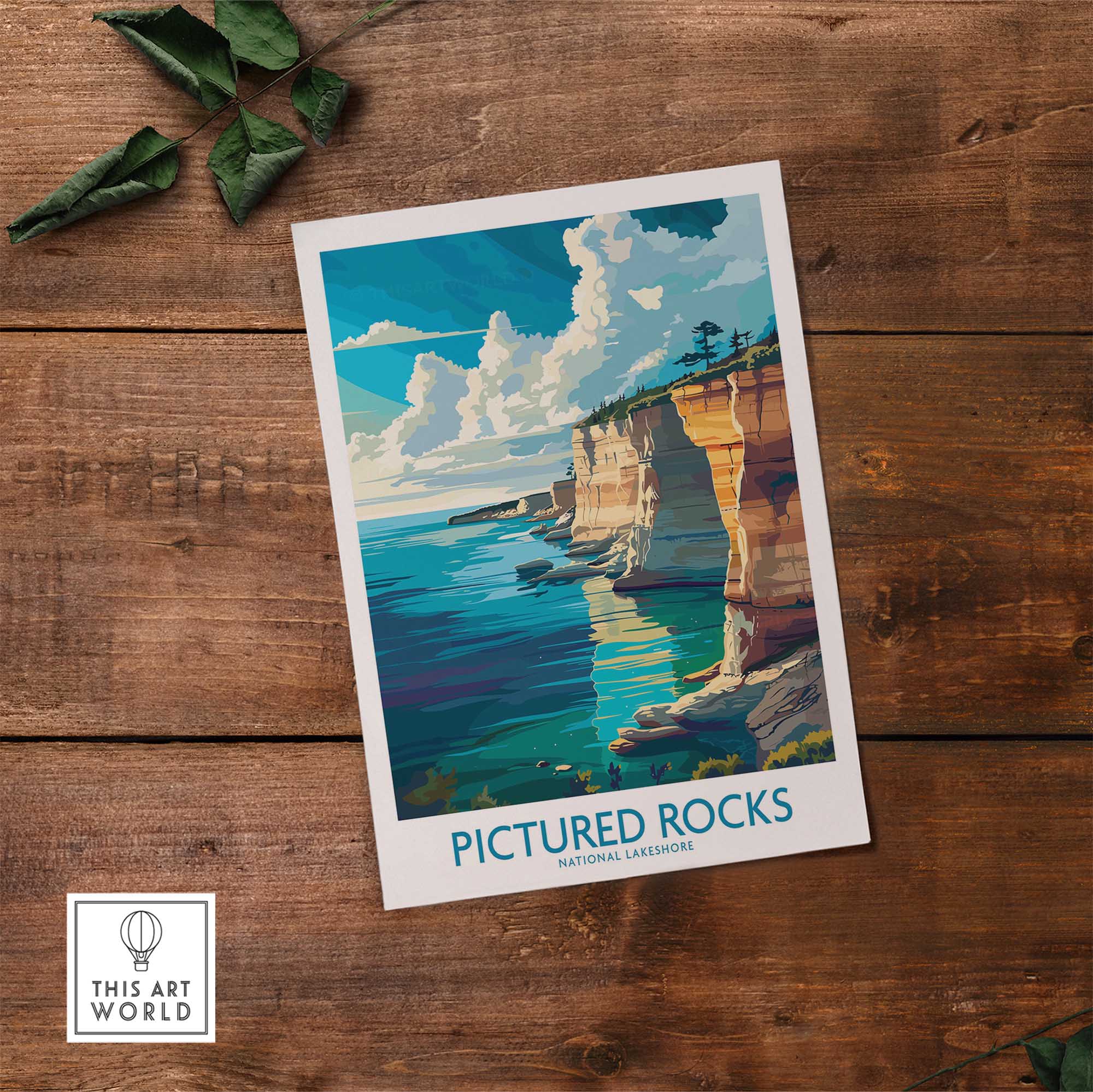 Pictured Rocks Travel Poster-This Art World