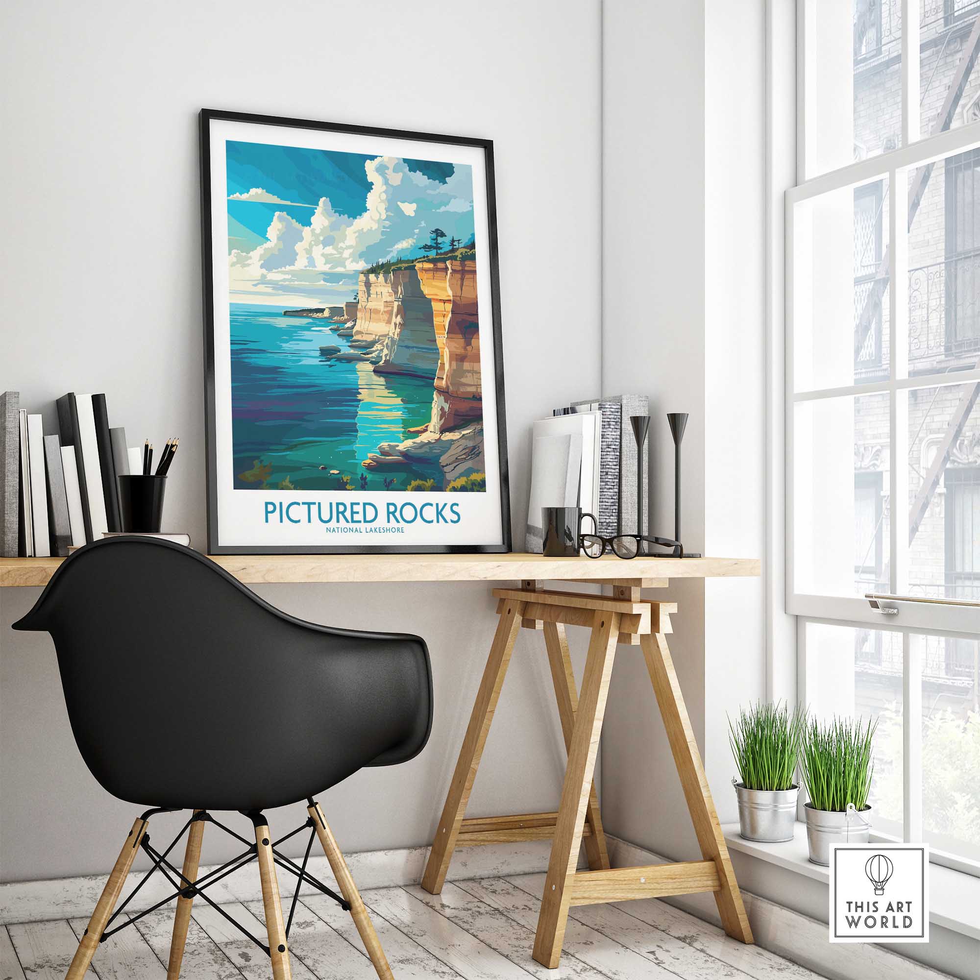 Pictured Rocks Travel Poster-This Art World