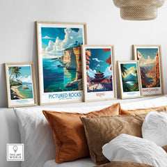 Pictured Rocks Travel Poster-This Art World