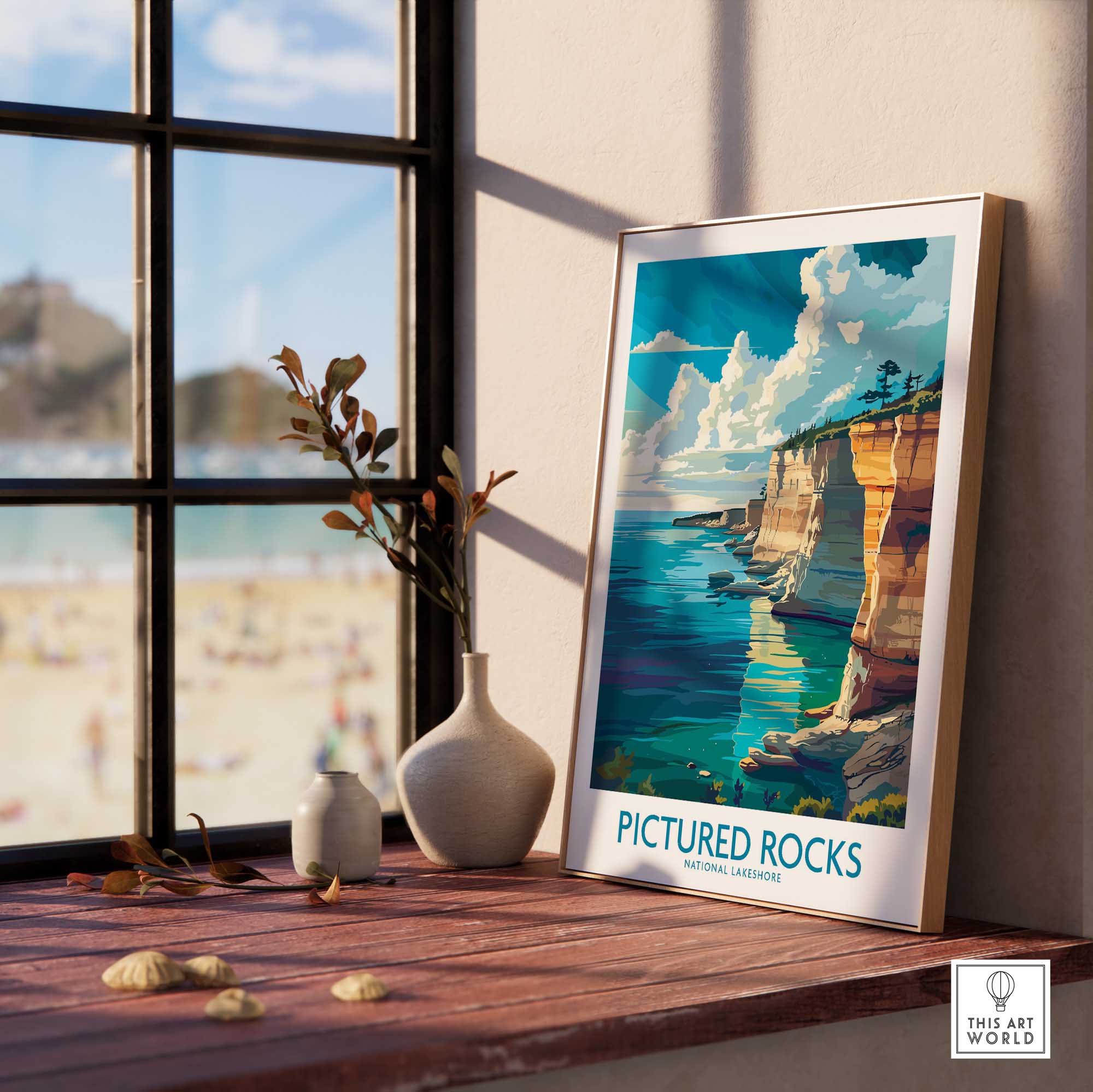 Pictured Rocks Travel Poster-This Art World