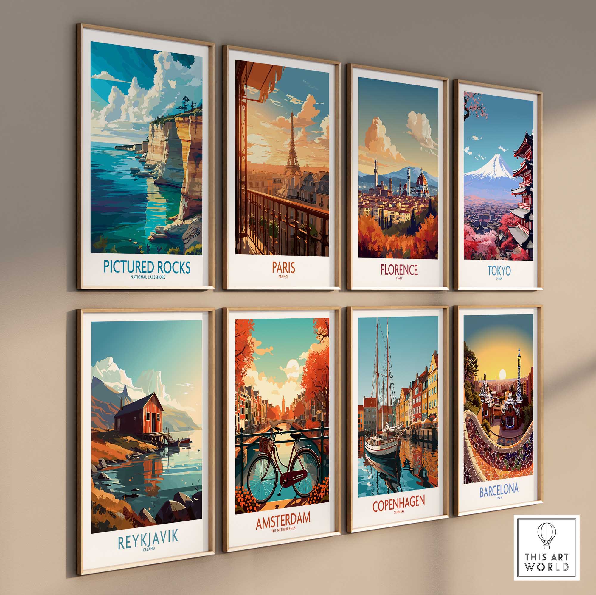 Pictured Rocks Travel Poster-This Art World