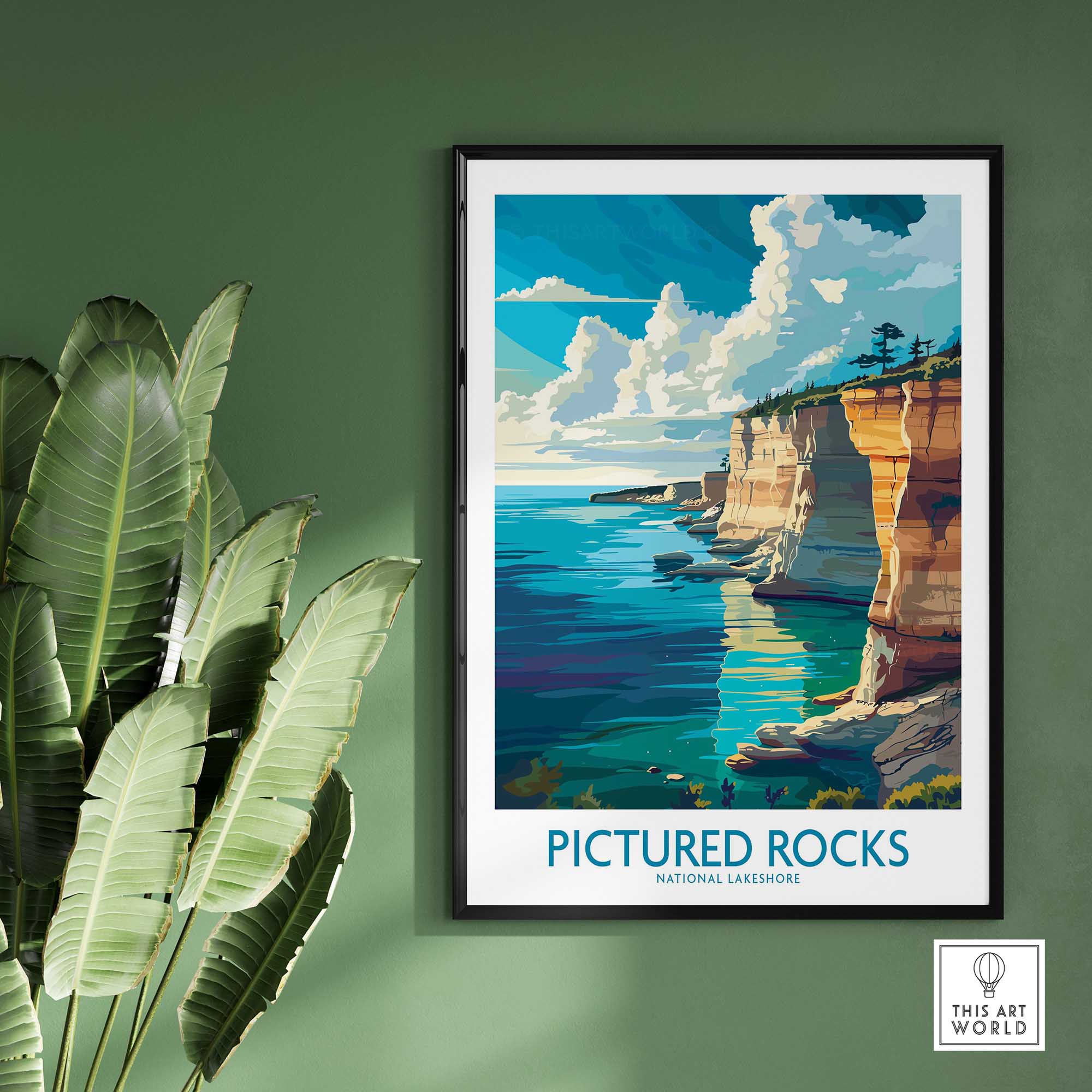 Pictured Rocks Travel Poster-This Art World