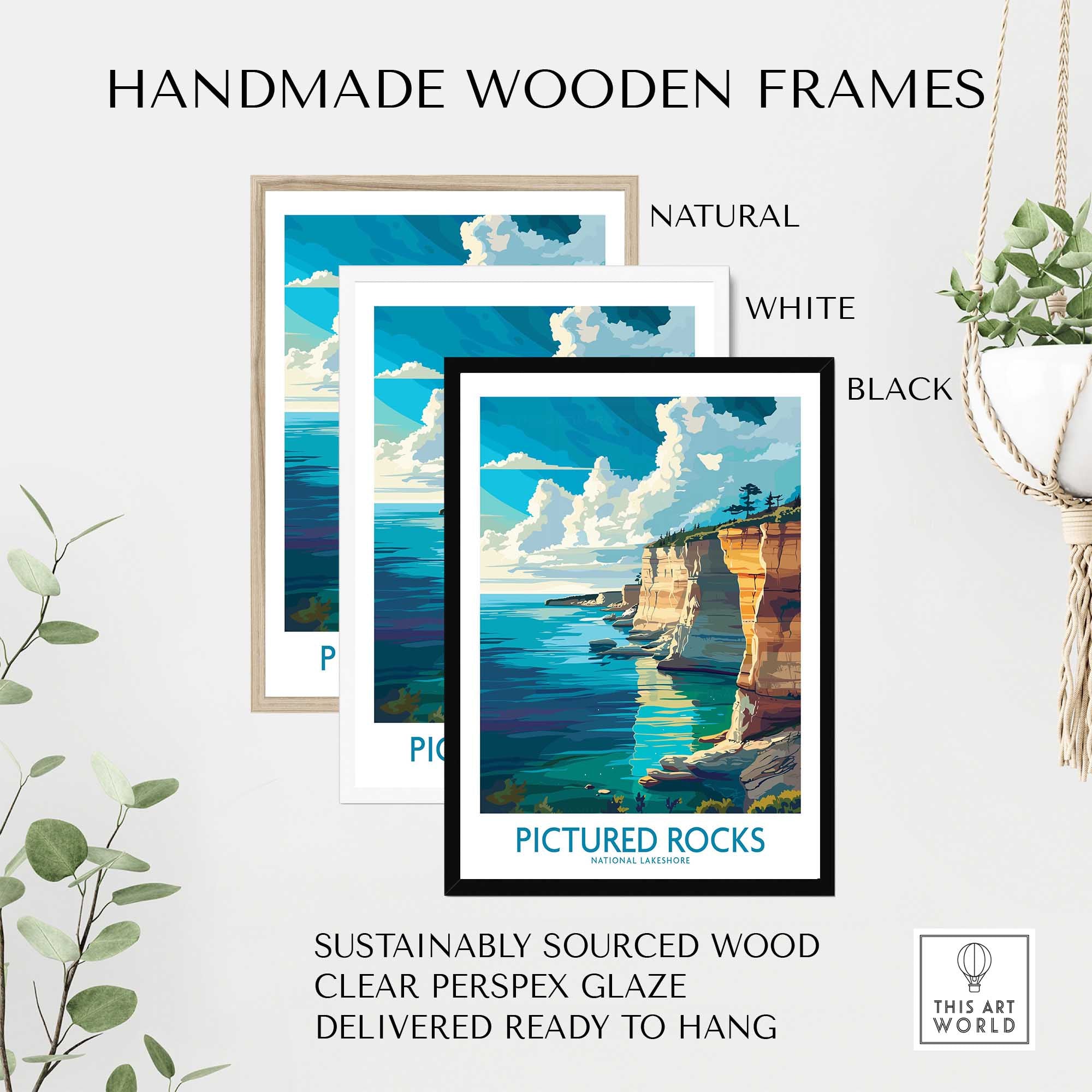 Pictured Rocks Travel Poster-This Art World