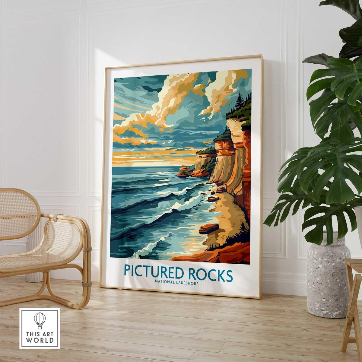 Pictured Rocks Travel Print-This Art World