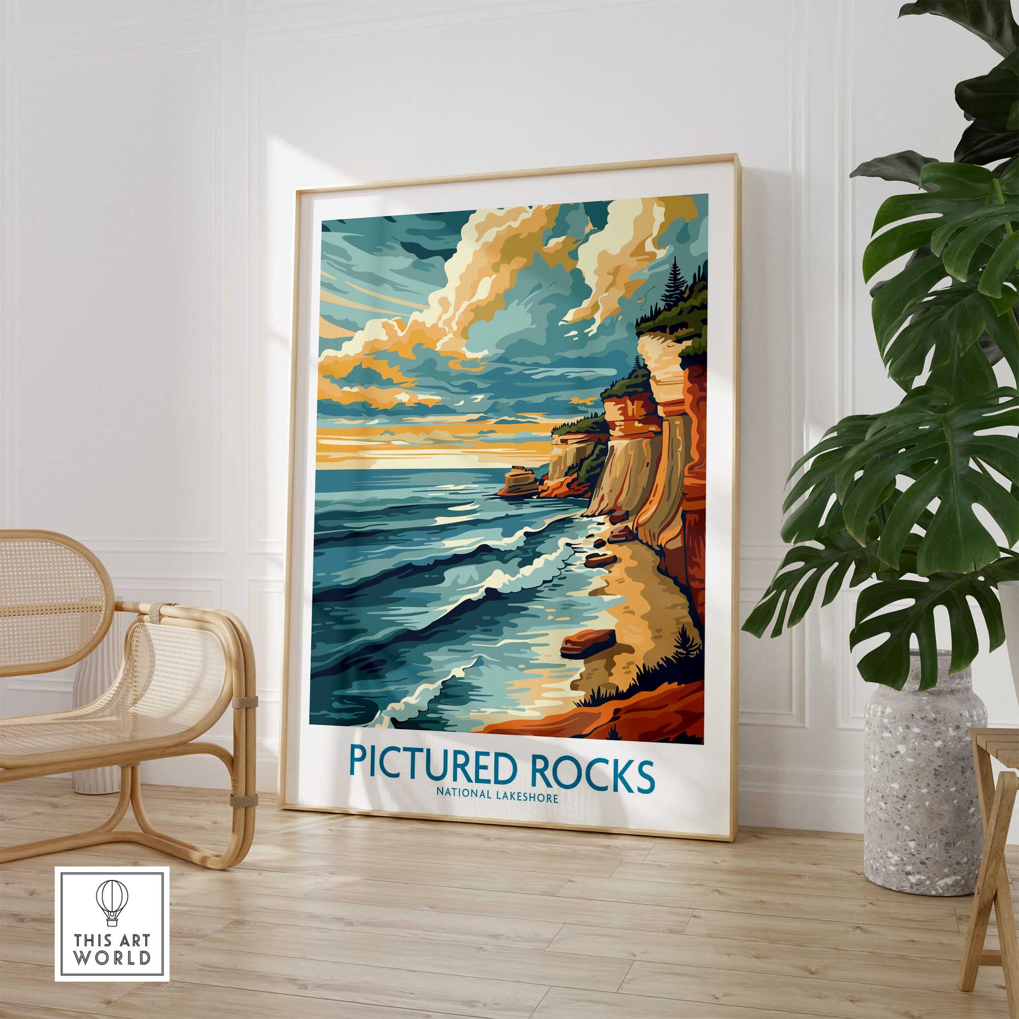 Pictured Rocks Travel Print-This Art World