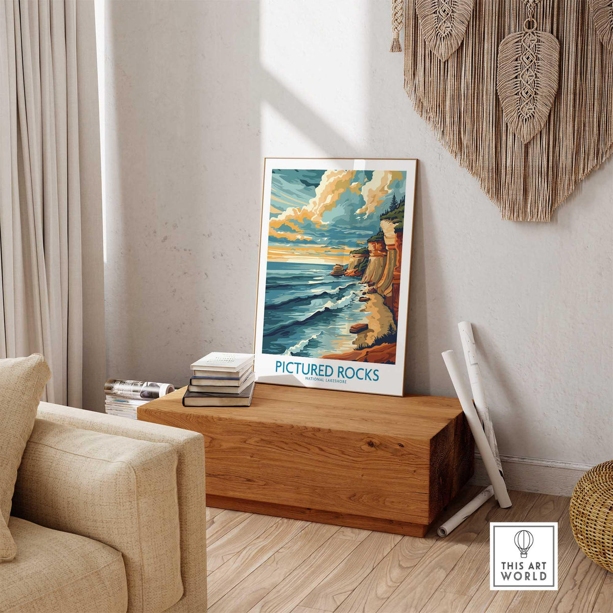 Pictured Rocks Travel Print-This Art World