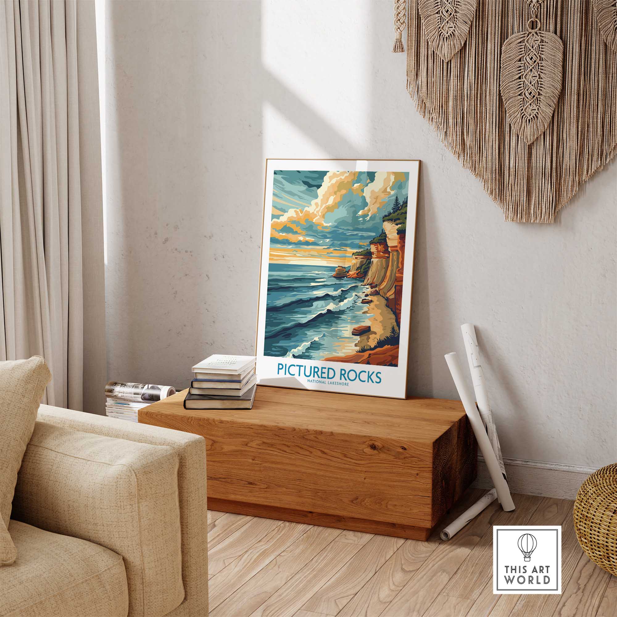 Pictured Rocks Travel Print-This Art World