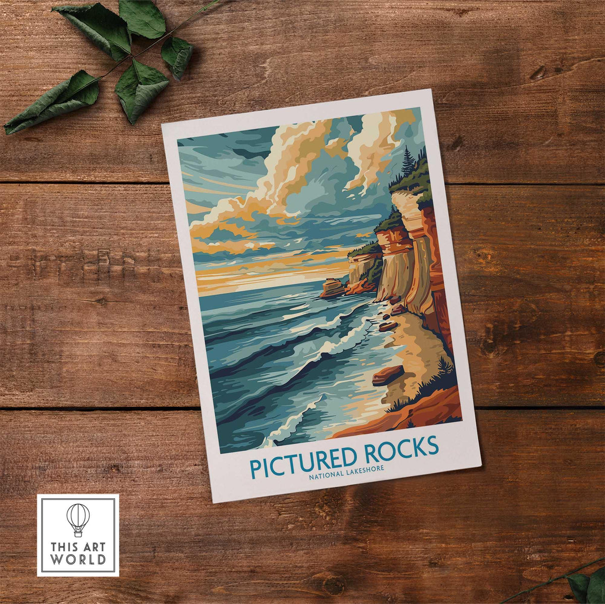 Pictured Rocks Travel Print-This Art World