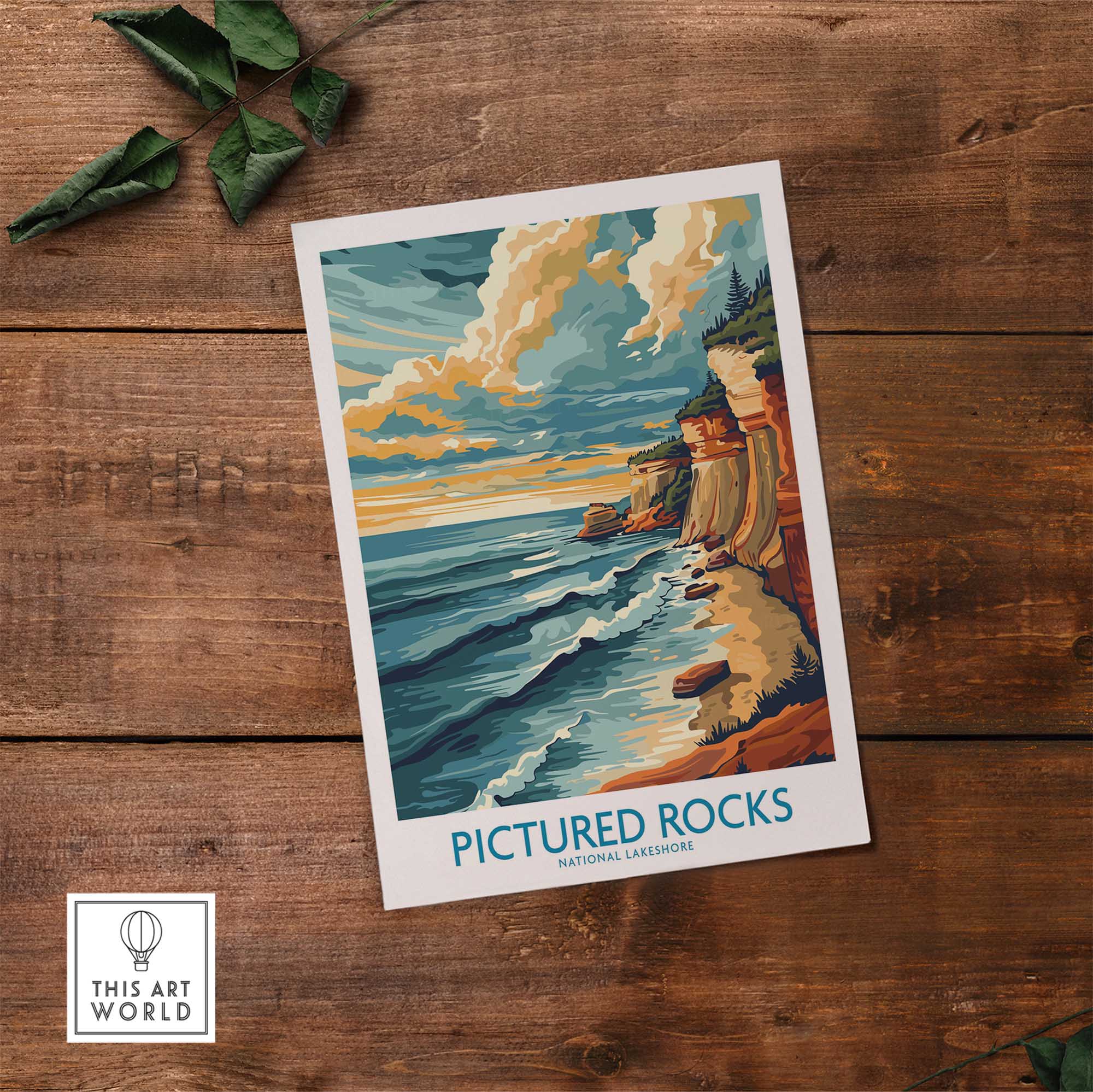 Pictured Rocks Travel Print-This Art World