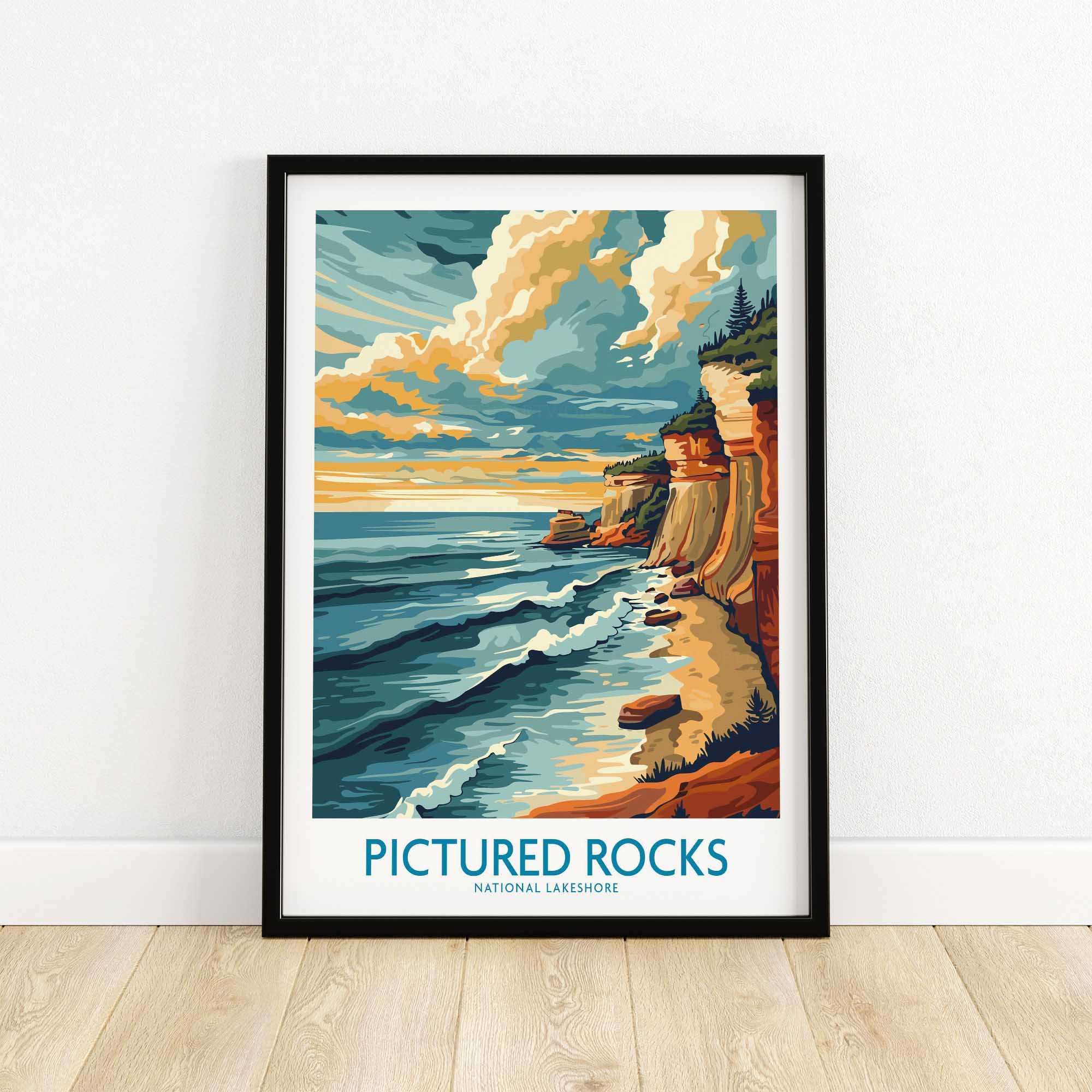 Pictured Rocks Travel Print-This Art World