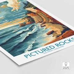Pictured Rocks Travel Print-This Art World