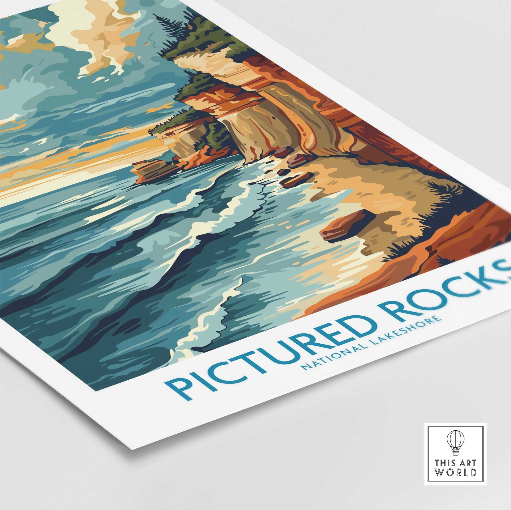 Pictured Rocks Travel Print-This Art World