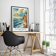 Pictured Rocks Travel Print-This Art World