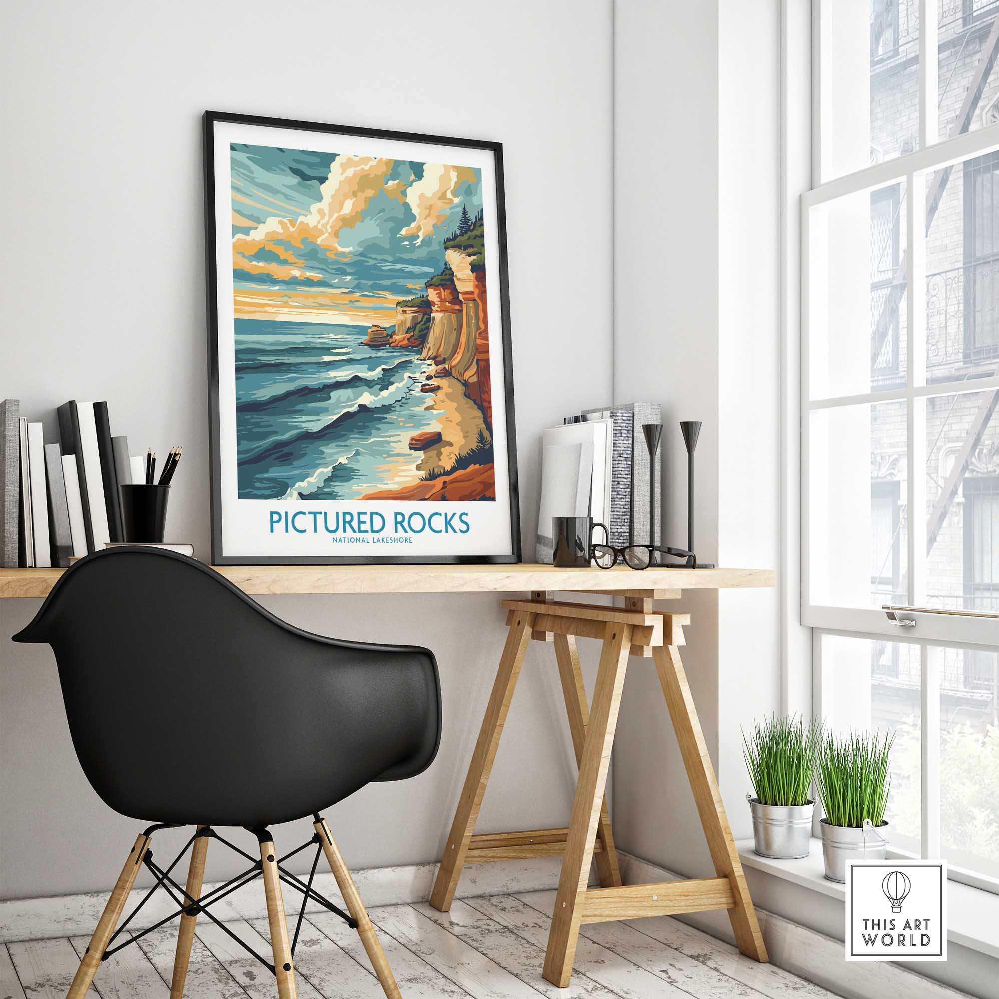 Pictured Rocks Travel Print-This Art World