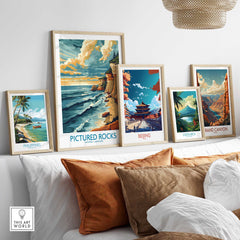 Pictured Rocks Travel Print-This Art World
