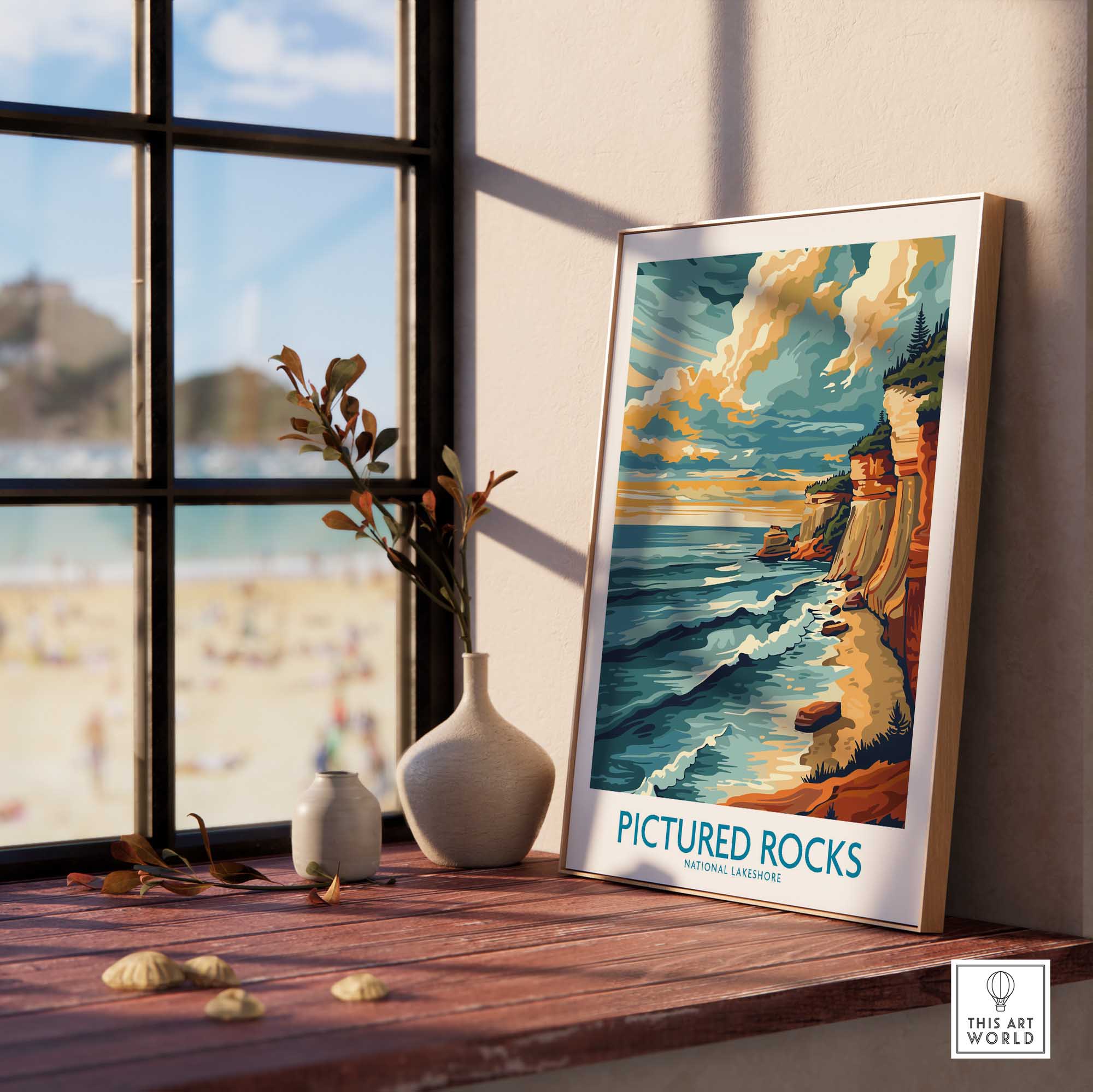 Pictured Rocks Travel Print-This Art World