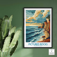 Pictured Rocks Travel Print-This Art World