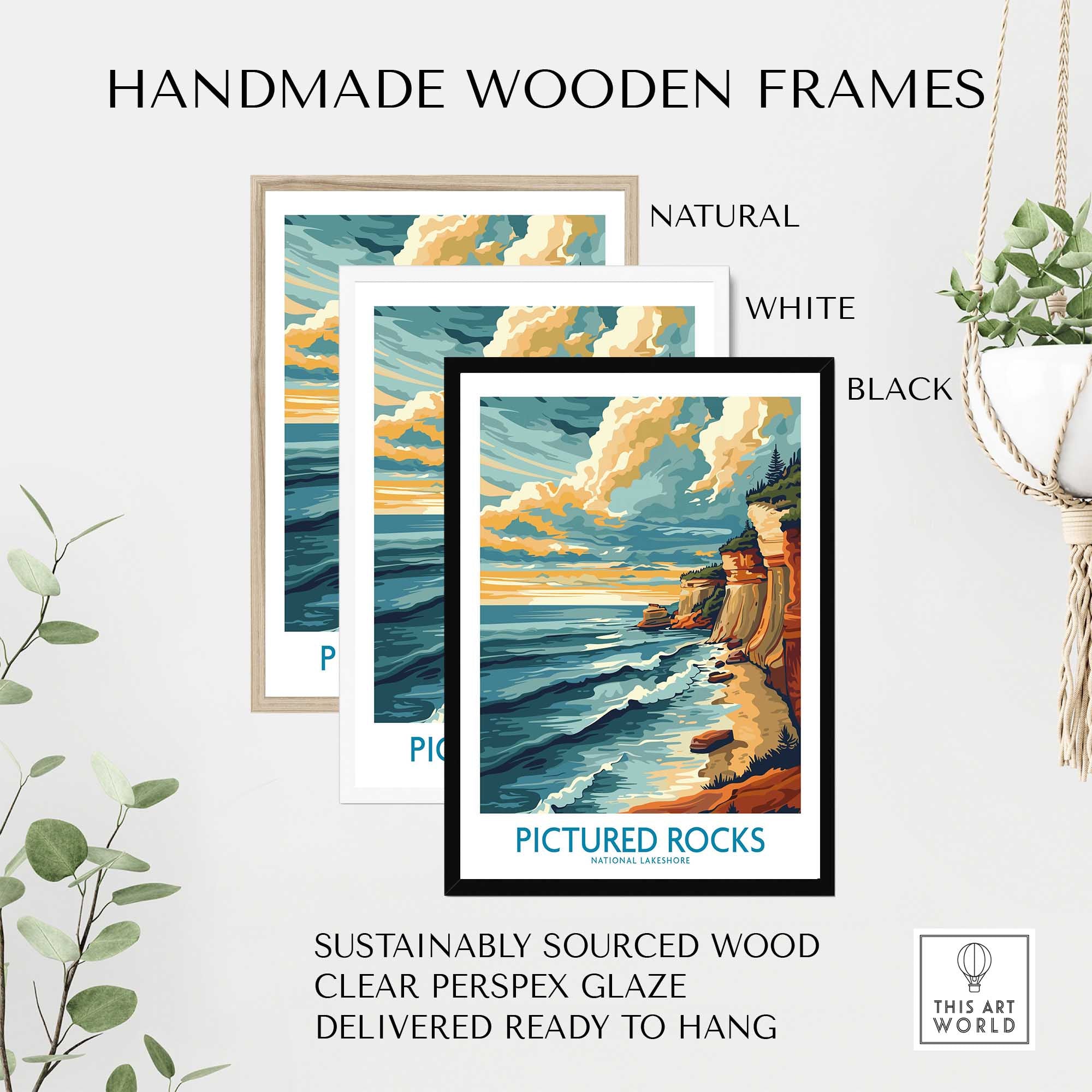 Pictured Rocks Travel Print-This Art World